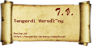 Tengerdi Versény névjegykártya